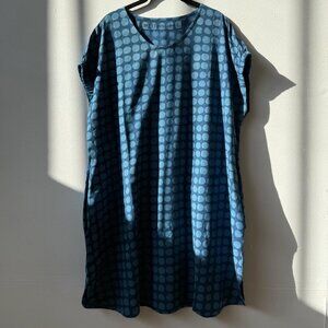 Happy French Gang XL Marthe Dress - Indigo Big Dots